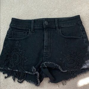American Eagle High Rise Black Shorts